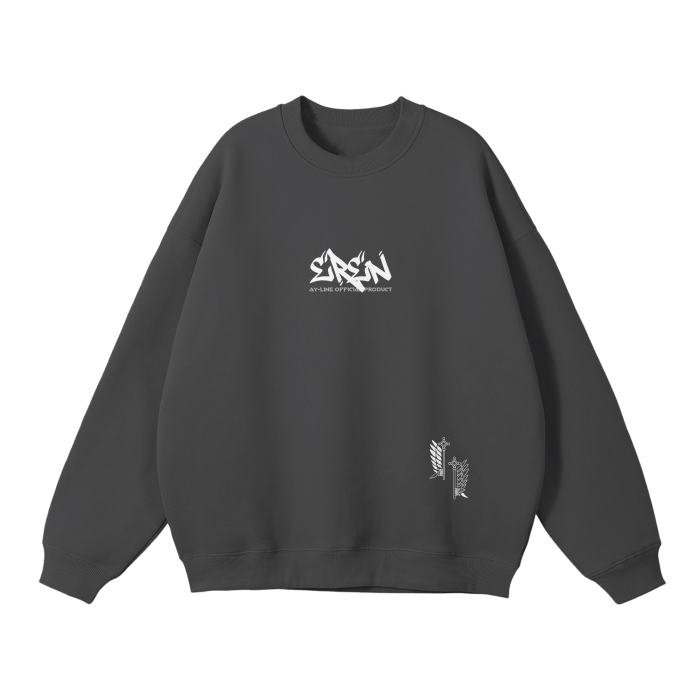 Attack on Titan - Eren Jaeger Streetwear Sweatshirt Grey - AY Line Dark Gray / S