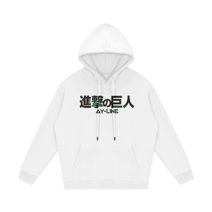 Attack on Titan - Eren Jaeger Heavyweight Hoodie White - AY Line