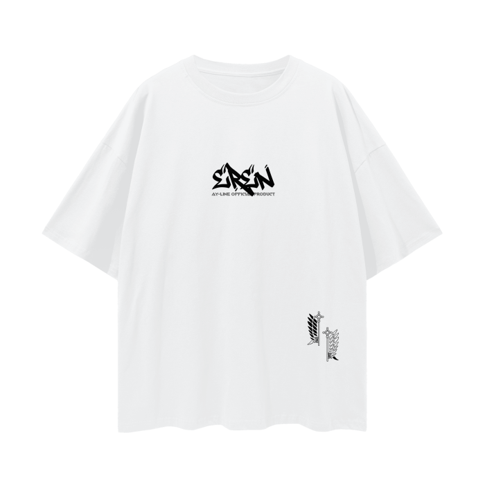 Attack on Titan - Eren Jaeger Streetwear Shirt White - AY Line Lucent White / S