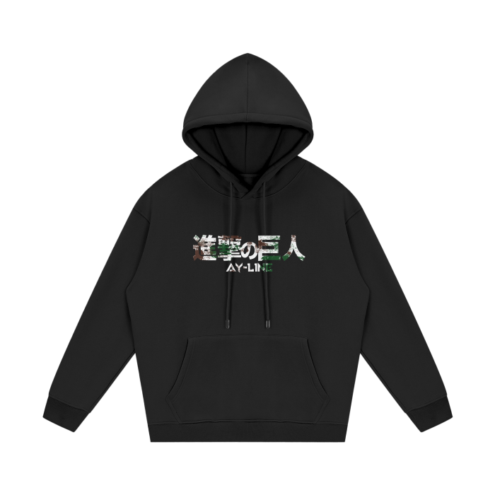 Attack on Titan - Eren Jaeger Heavyweight Hoodie Black - AY Line