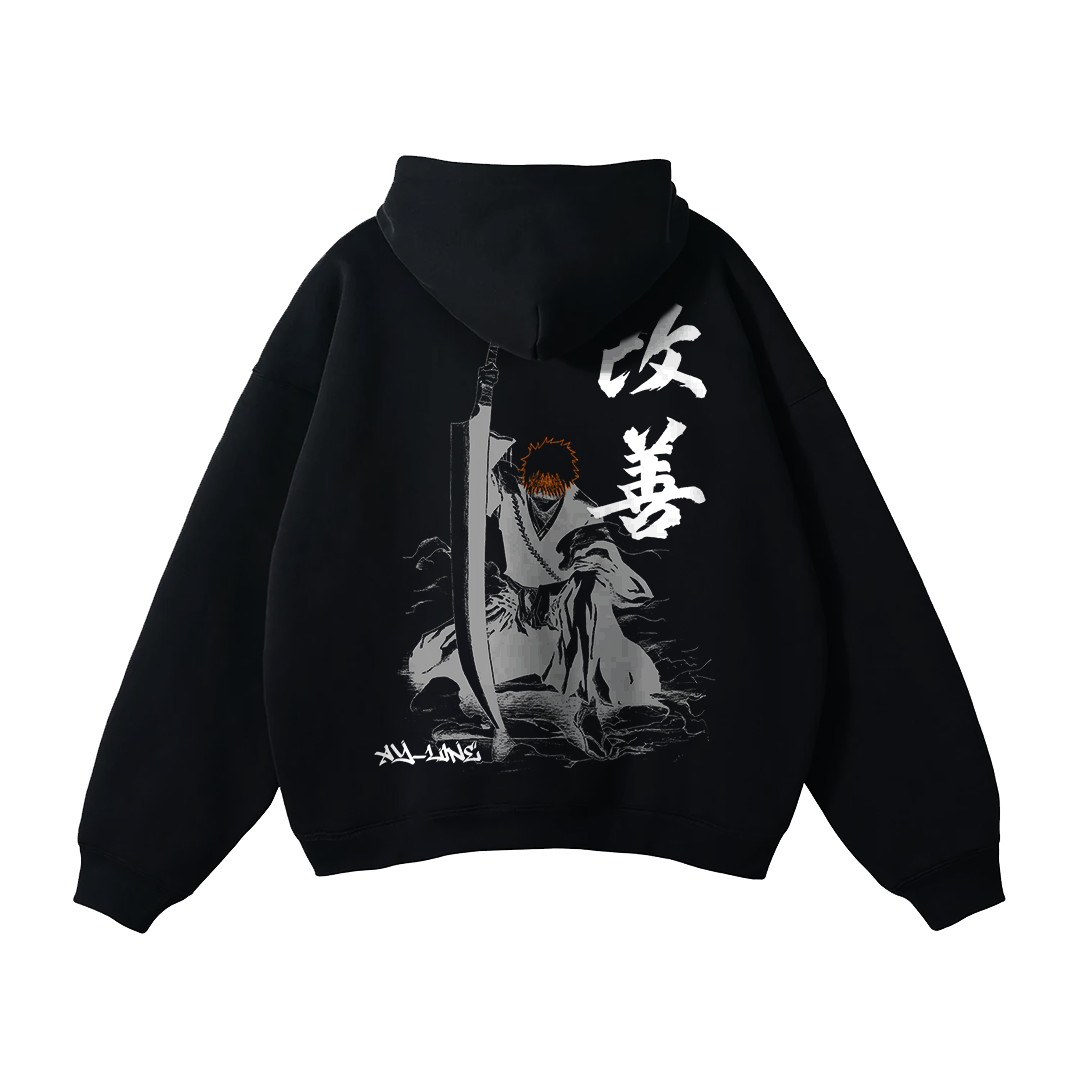 Bleach - Ichigo Streetwear Hoodie Black - AY Line