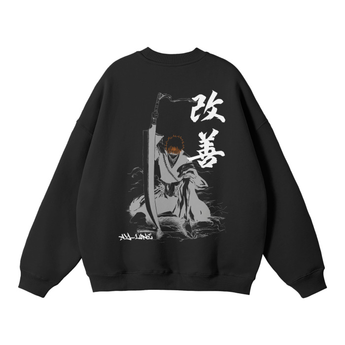 Bleach - Ichigo Streetwear Sweatshirt Black - AY Line