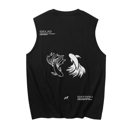 JUJUTSU KAISEN - Gojo Geto Streetwear Tank Top Black - AY Line