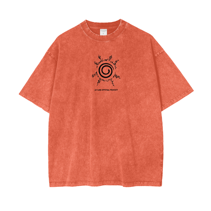 Naruto - Naruto Streetwear Shirt Orange Washed - AY Line Orange / S