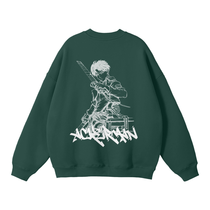 Attack on Titan - Levi Ackerman Streetwear Sweatshirt Green - AY Line
