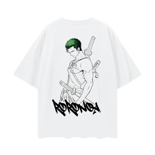 One Piece - Zoro Graffiti Streetwear Shirt White - AY Line