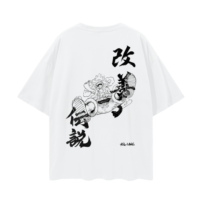 One Piece - Luffy Gear 5 Streetwear Shirt White - AY Line