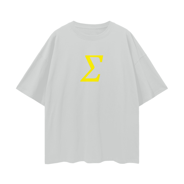 Sigma Patrick Bateman AY Line - Streetwear Unisex Loose Basic Tee - AY Line Light Gray / S
