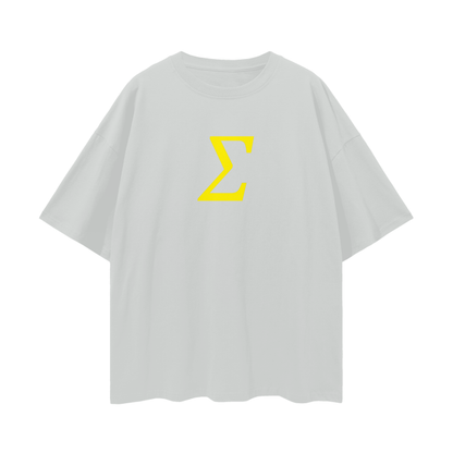 Sigma Patrick Bateman AY Line - Streetwear Unisex Loose Basic Tee - AY Line Light Gray / S