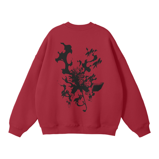 Black Clover - Asta Graffiti Streetwear Sweatshirt Red - AY Line