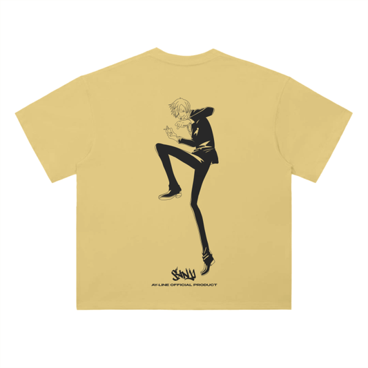One Piece - Sanji Neon Streetwear T-Shirt Yellow