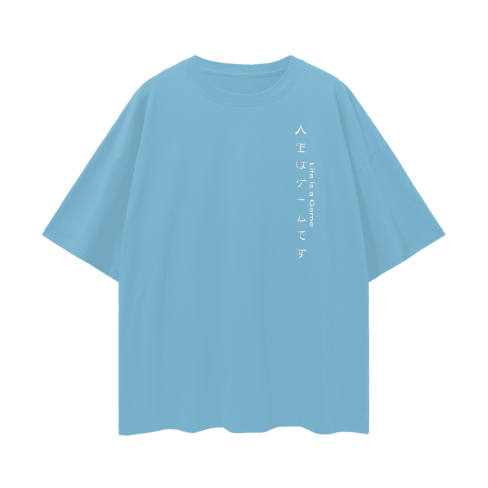 Samurai - Stone Wash Oversized Shirt - AY Line Medium Blue / S
