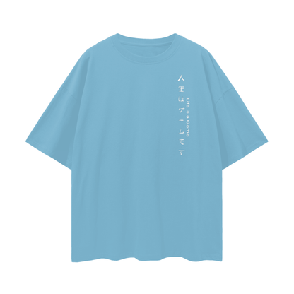 Samurai - Stone Wash Oversized Shirt - AY Line Medium Blue / S