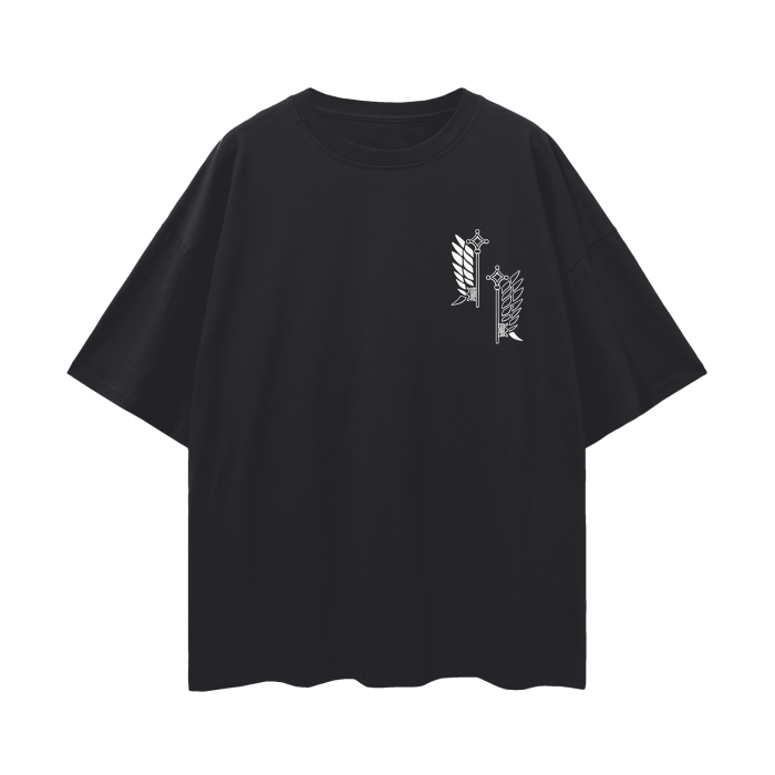 Attack on Titan - Survey Corps Streetwear Shirt Black - AY Line Black Beauty / S
