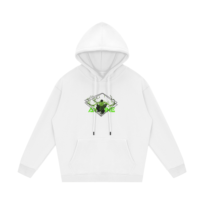 One Piece Zoro Heavyweight Hoodie - AY Line White / S