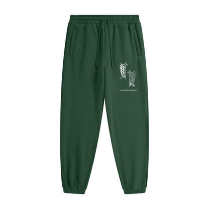 Streetwear Unisex Fleece Joggers - AY Line Blackish Green / S