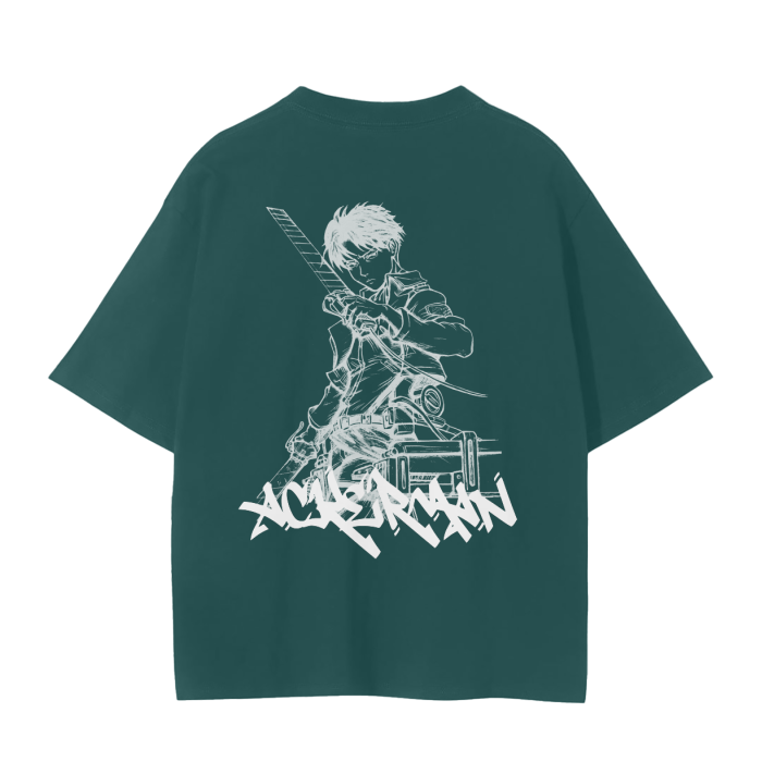 Attack on Titan - Levi Ackerman Streetwear Shirt Green - AY Line