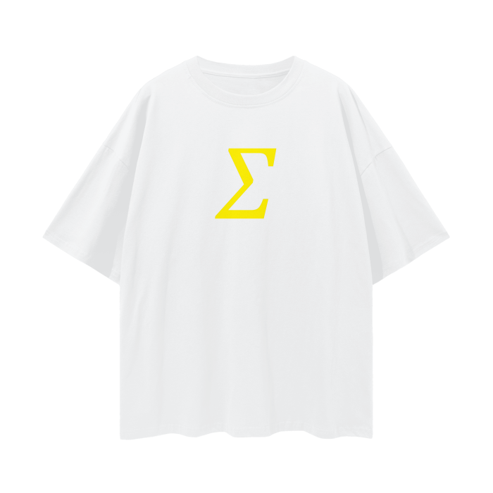Sigma Patrick Bateman AY Line - Streetwear Unisex Loose Basic Tee - AY Line Lucent White / S