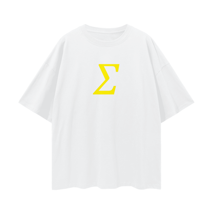 Sigma Patrick Bateman AY Line - Streetwear Unisex Loose Basic Tee - AY Line Lucent White / S