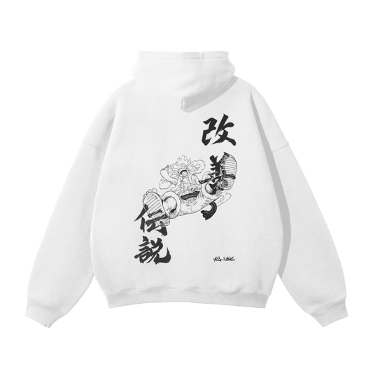 One Piece - Luffy Gear 5 Streetwear Hoodie White - AY Line