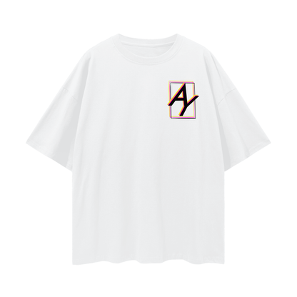 Explore Ay-Line - Streetwear Unisex 100% Cotton Loose Basic Tee - AY Line Lucent White / S