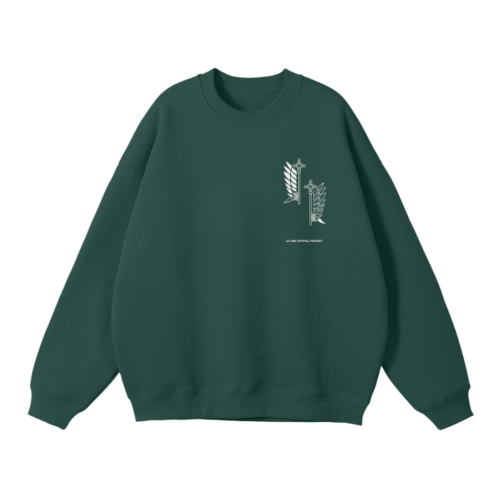 Attack on Titan - Survey Corps Streetwear Sweatshirt - AY Line Eden Green / S