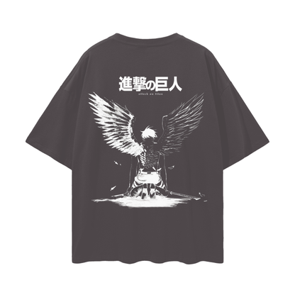 Attack on Titan - Eren Fallen Angel Streetwear Shirt Black - AY Line
