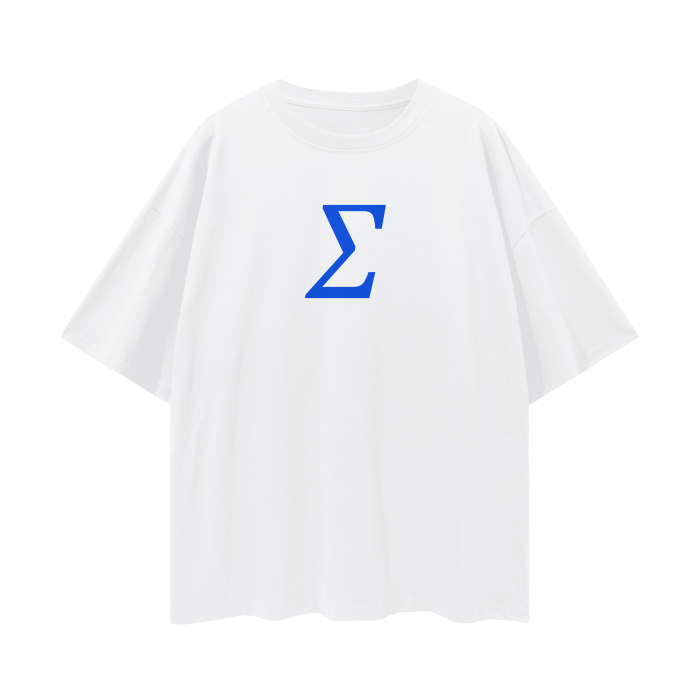 Sigma Patrick Bateman AY Line Blue alternative - Streetwear Unisex Loose Basic Tee - AY Line Lucent White / S