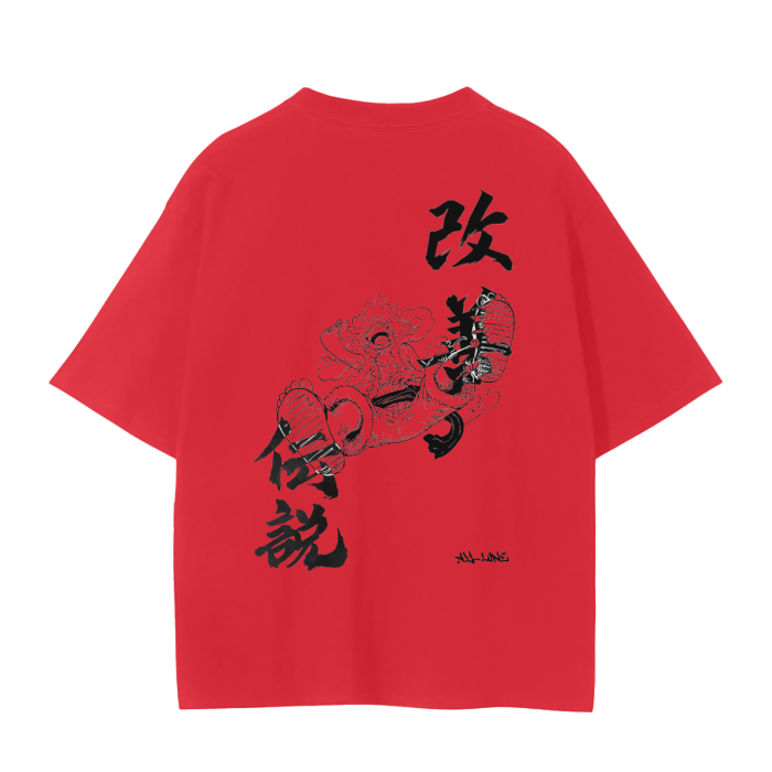 One Piece - Luffy Gear 5 Streetwear Shirt Red - AY Line