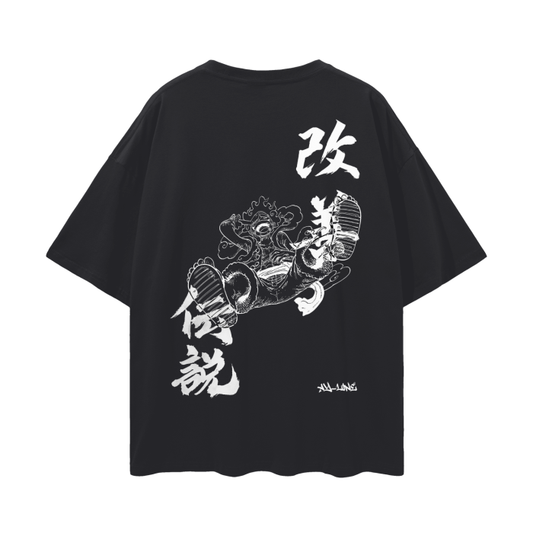One Piece - Luffy Gear 5 Streetwear Shirt Black - AY Line