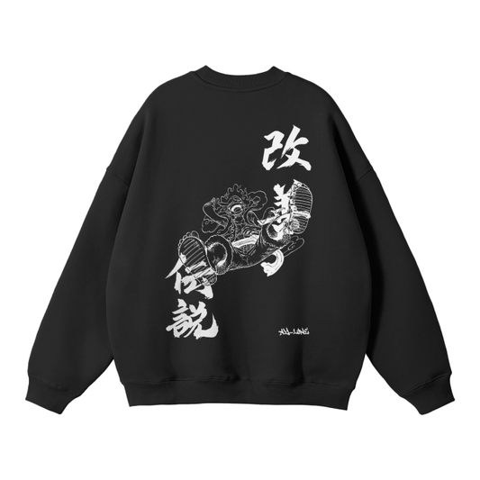 One Piece - Luffy Gear 5 Streetwear Sweatshirt Black - AY Line