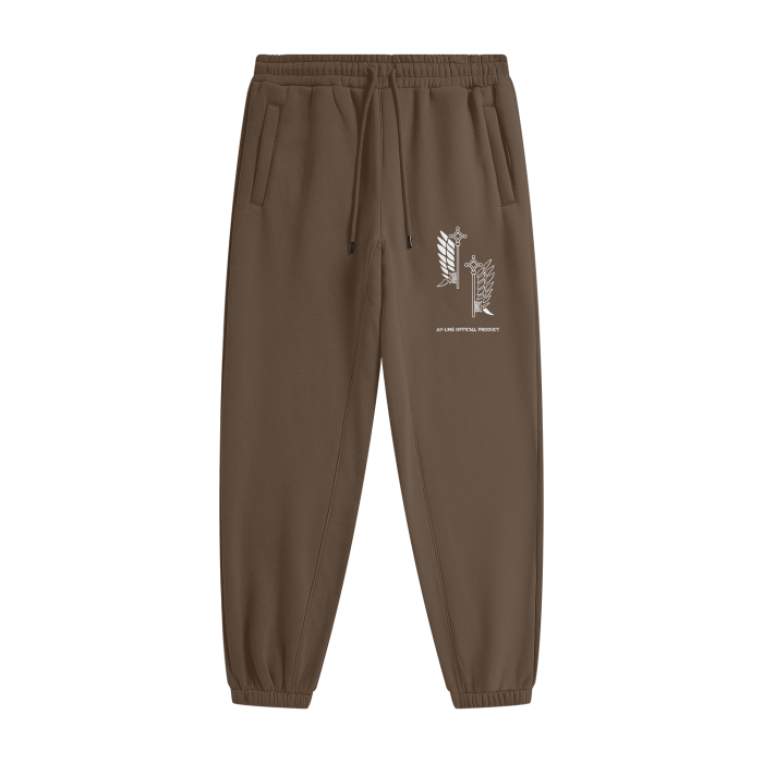 Streetwear Unisex Fleece Joggers - AY Line Dark Brown / S