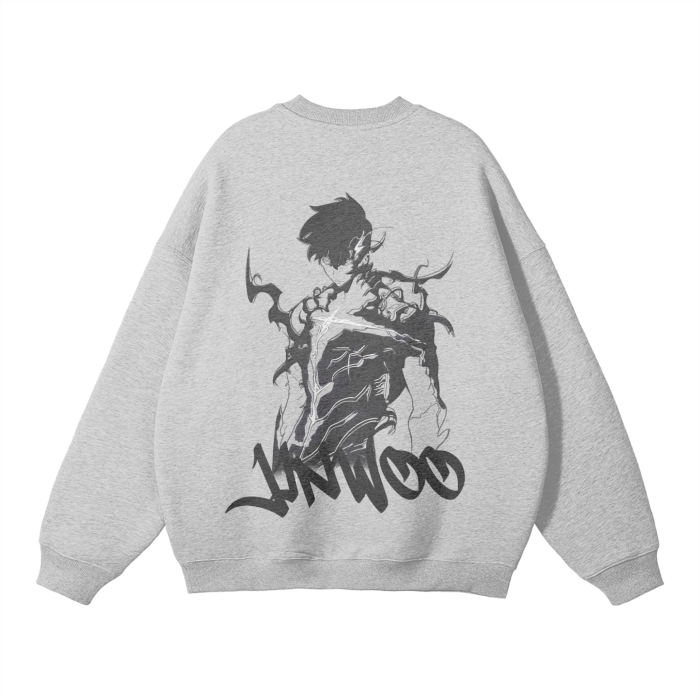 Solo Leveling - Sung Jin Woo Graffiti Streetwear Sweatshirt Grey - AY Line