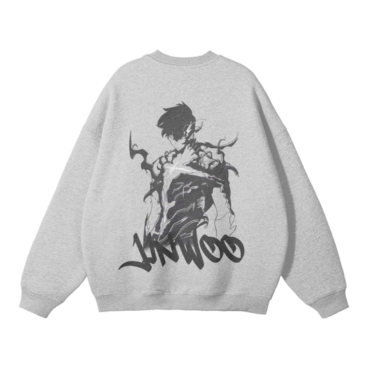 Solo Leveling - Sung Jin Woo Graffiti Streetwear Sweatshirt Grey - AY Line