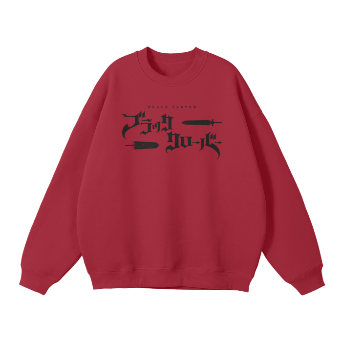 Black Clover - Asta Graffiti Streetwear Sweatshirt Red - AY Line Dark Red / S