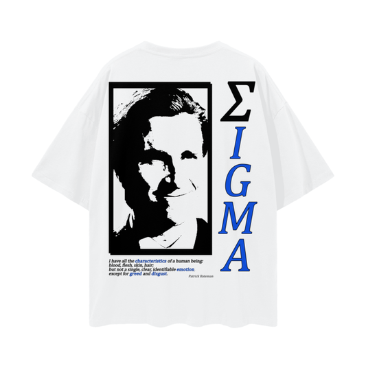 Sigma Patrick Bateman AY Line Blue alternative - Streetwear Unisex Loose Basic Tee - AY Line