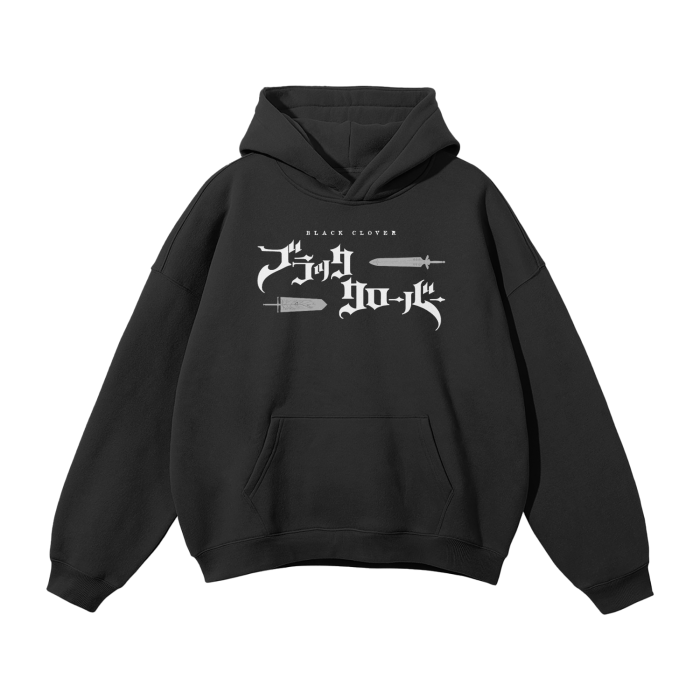 Black Clover - Asta Graffiti Streetwear Hoodie Black - AY Line Black / S