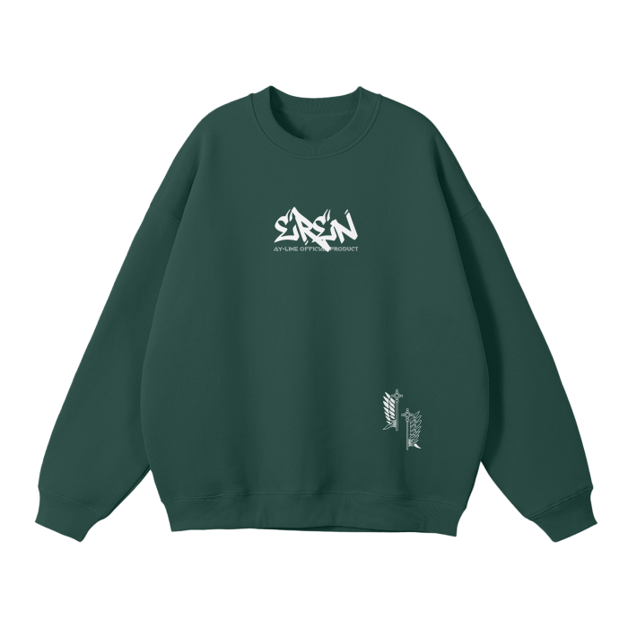 Attack on Titan - Eren Jaeger Streetwear Sweatshirt Green - AY Line Eden Green / S