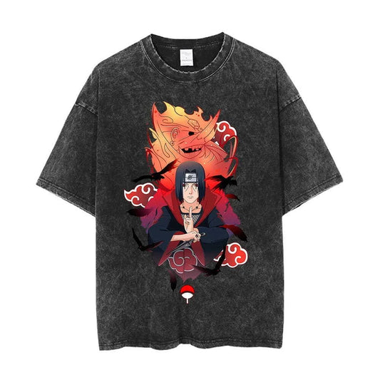 Naruto - Itachi Retro Shirt - AY Line SXDX-Black14 / S