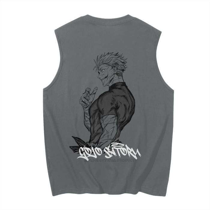 JUJUTSU KAISEN - Gojo Graffiti Streetwear Tank Top Grey - AY Line