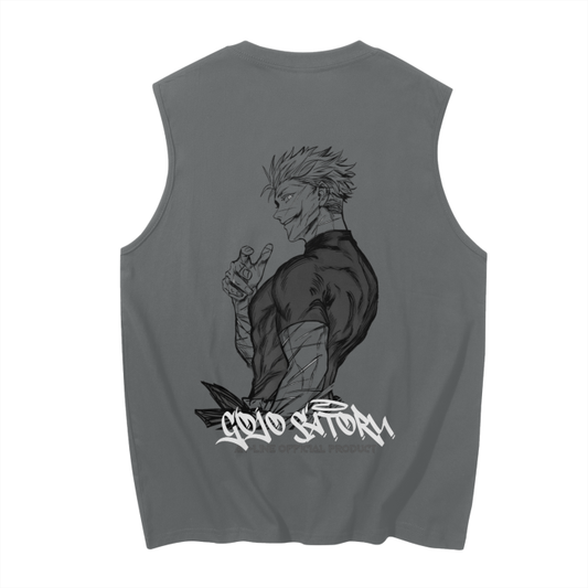JUJUTSU KAISEN - Gojo Graffiti Streetwear Tank Top Grey - AY Line