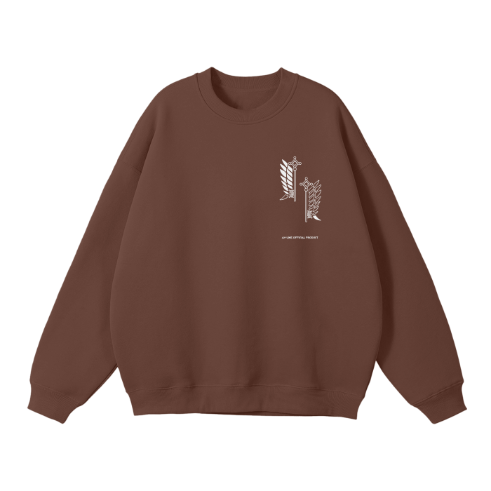 Attack on Titan - Survey Corps Streetwear Sweatshirt - AY Line Coffee / S