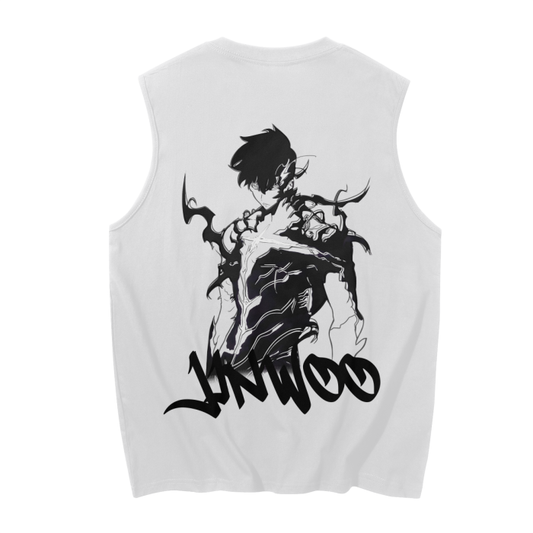 Solo Leveling - Sung Jin Woo Graffiti Streetwear Tank Top White - AY Line
