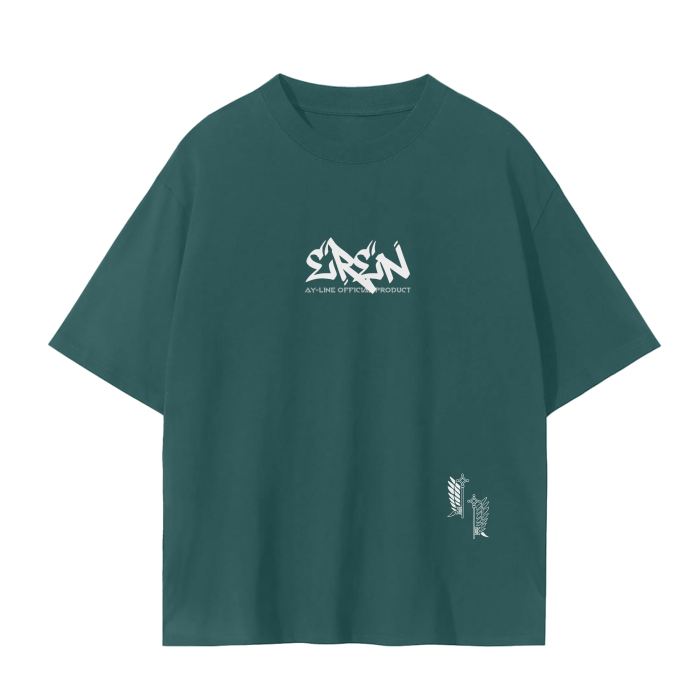 Attack on Titan - Eren Jaeger Streetwear Shirt Green - AY Line Dark Green / S