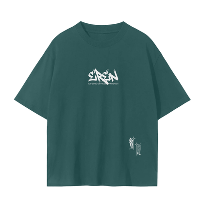 Attack on Titan - Eren Jaeger Streetwear Shirt Green - AY Line Dark Green / S