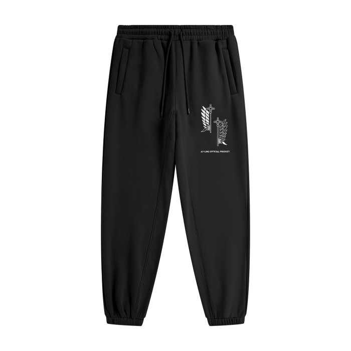 Streetwear Unisex Fleece Joggers - AY Line Black / S