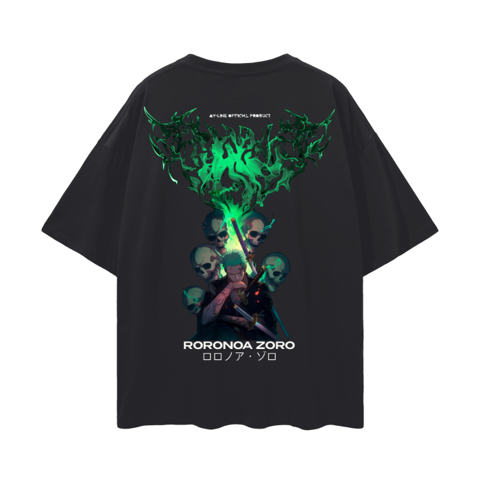 One Piece - Zoro Metal Streetwear Shirt Black - AY Line