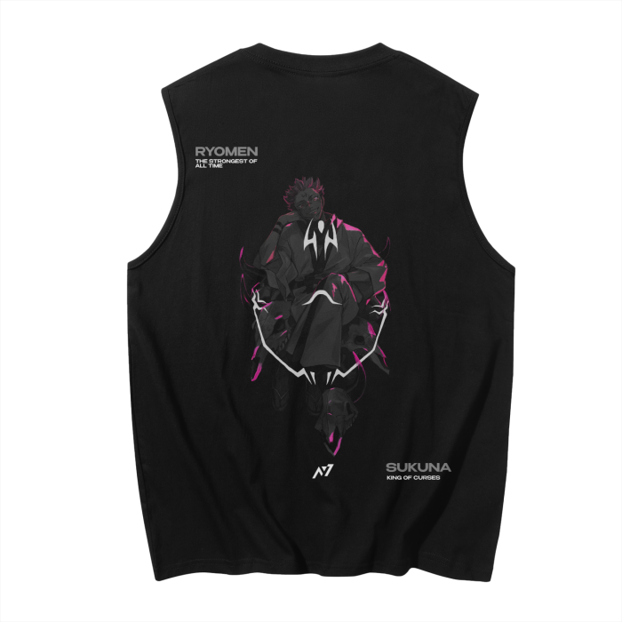 JUJUTSU KAISEN - Sukuna King of Curses Streetwear Tank Top Black - AY Line