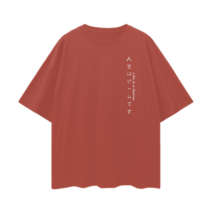 Samurai - Stone Wash Oversized Shirt - AY Line Brick Red / S