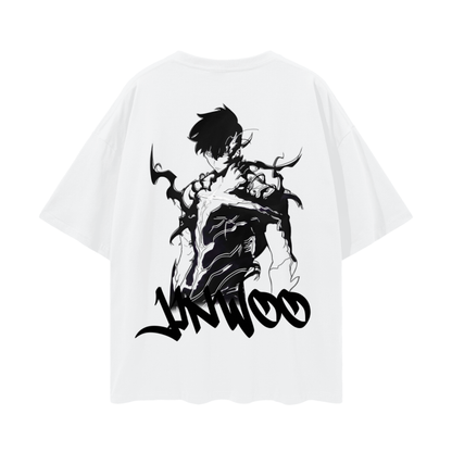 Solo Leveling - Sung Jin Woo Graffiti Streetwear Shirt White - AY Line
